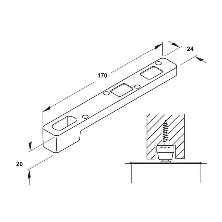 Phụ Kiện Cho Bản Lề Sàn Hafele 932.79.090