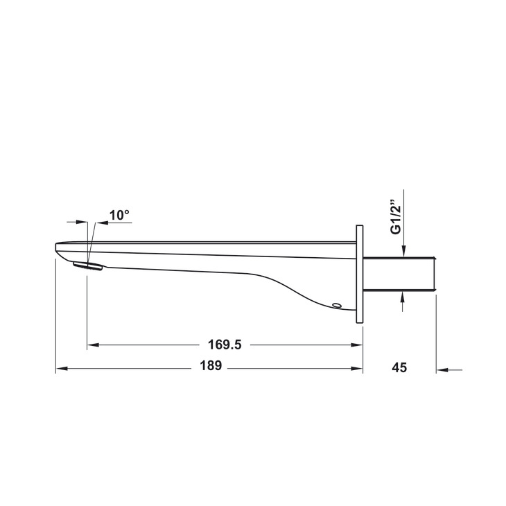 Vòi xả bồn 1 đường nước 160 Kobe đen Hafele 589.15.090