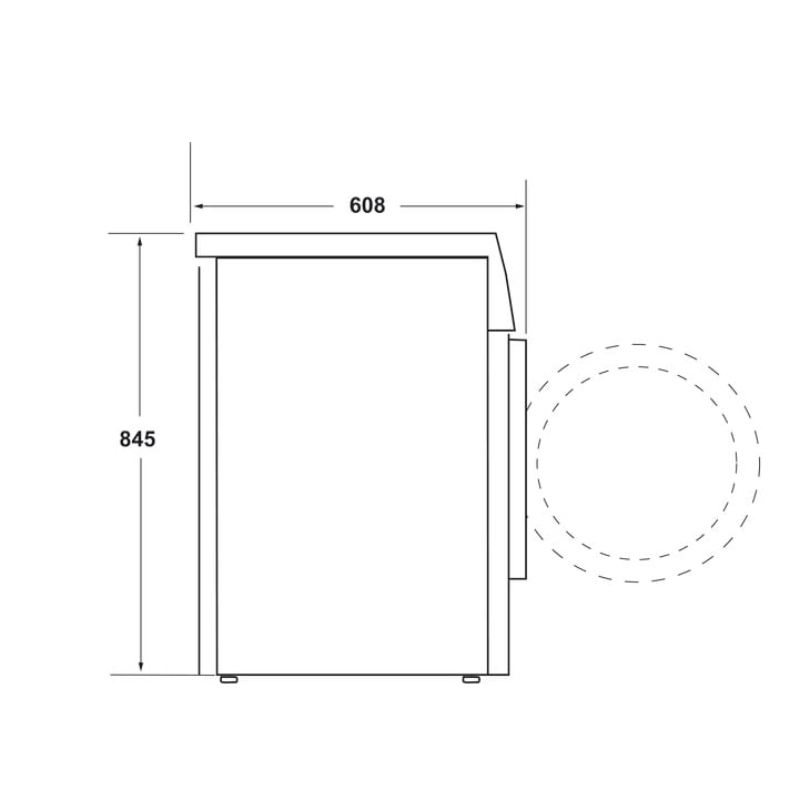 Washer-dryer white 10kg/6kg 598x608x845 Hafele 534.94.550