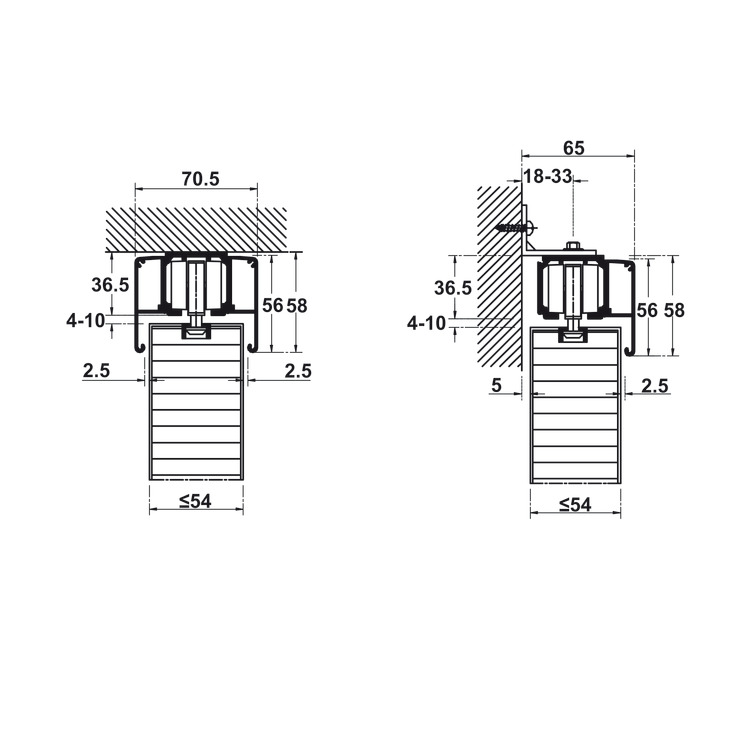 Phụ Kiện Cửa Trượt Slido Classic 160-K Hafele 940.82.255