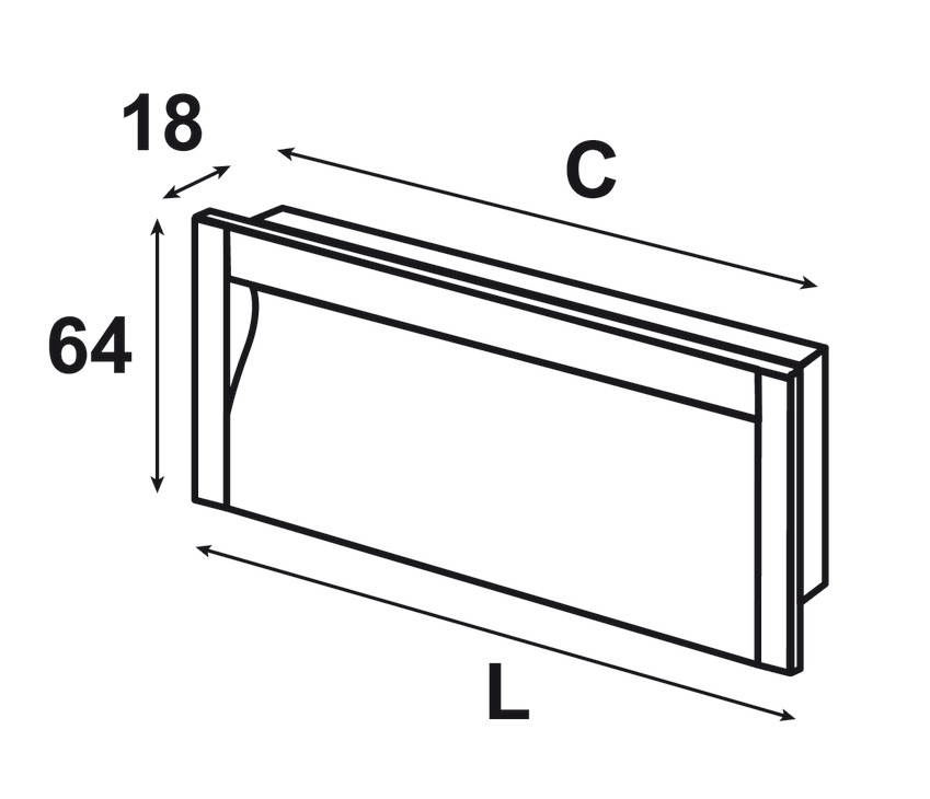 Tay Nắm Tủ Âm 211mm Hafele 152.11.933