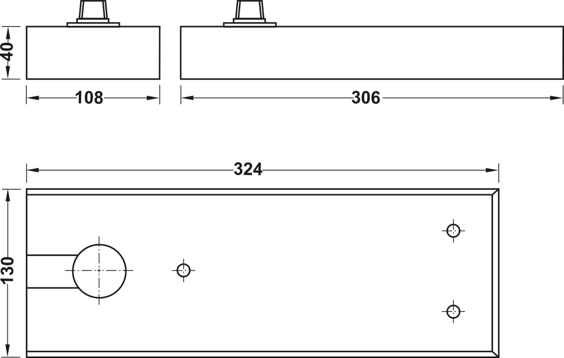 Bản Lề Sàn DCL41 EN2 70Kg Hafele 932.84.025