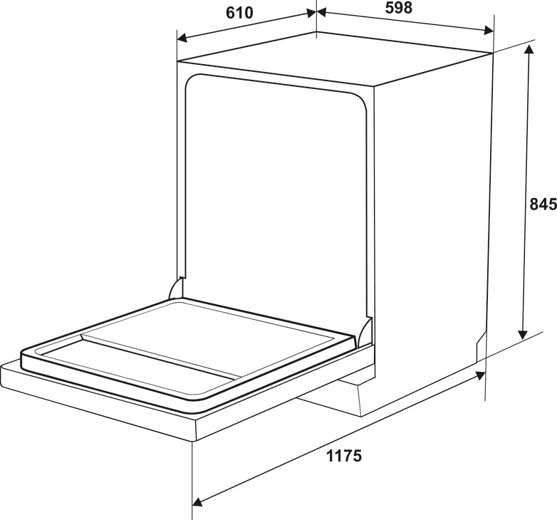 Máy Rửa Chén Độc Lập HDW-F602EB Hafele 538.21.360