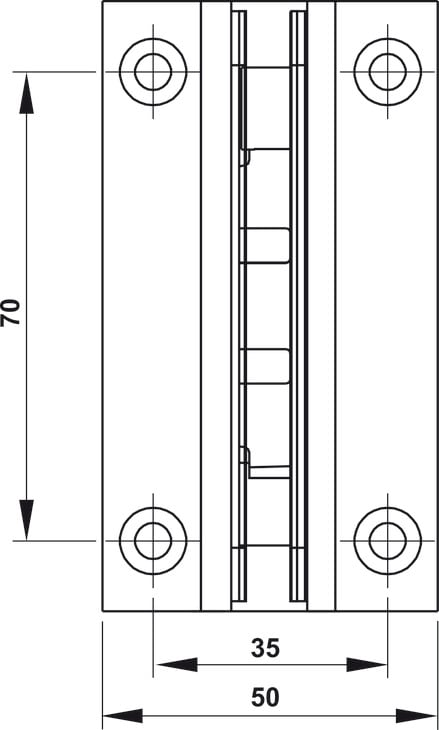 Bản Lề Kính - Tường 90º Màu Đen Hafele 981.77.901