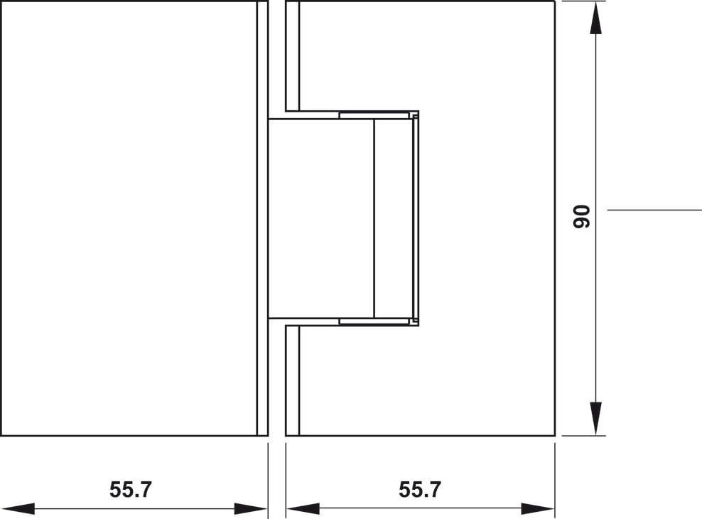 Bản Lề Kính - Kính 180º Hafele 981.77.902