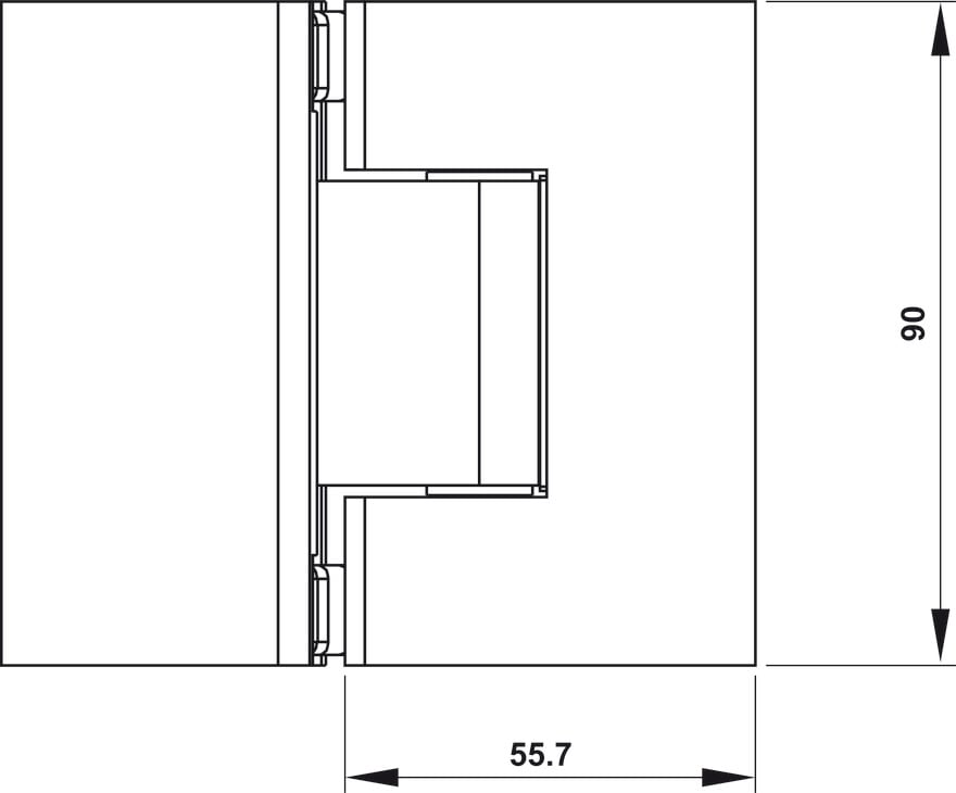Bản Lề Phòng Tắm Kính 135º Hafele 981.77.904