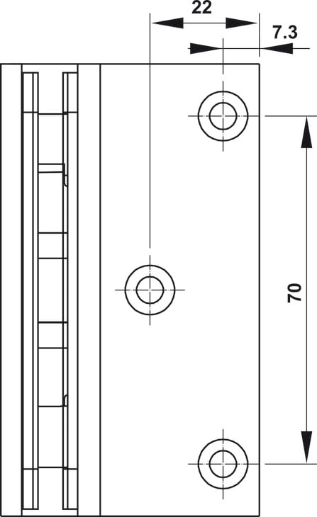 Bản Lề Kính - Tường 90º Màu Đen Hafele 981.77.909