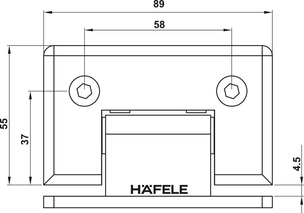 Bản Lề Kính - Tường 90º Hafele 499.05.851