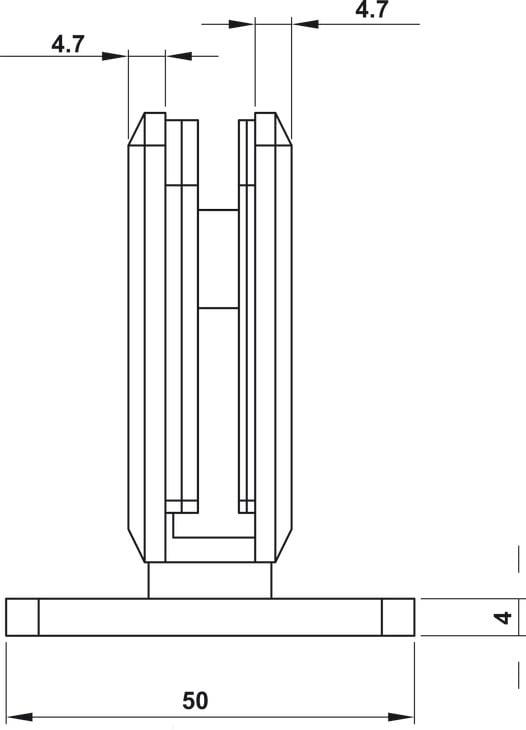 Bản Lề Kính - Tường 90º Hafele 499.05.852