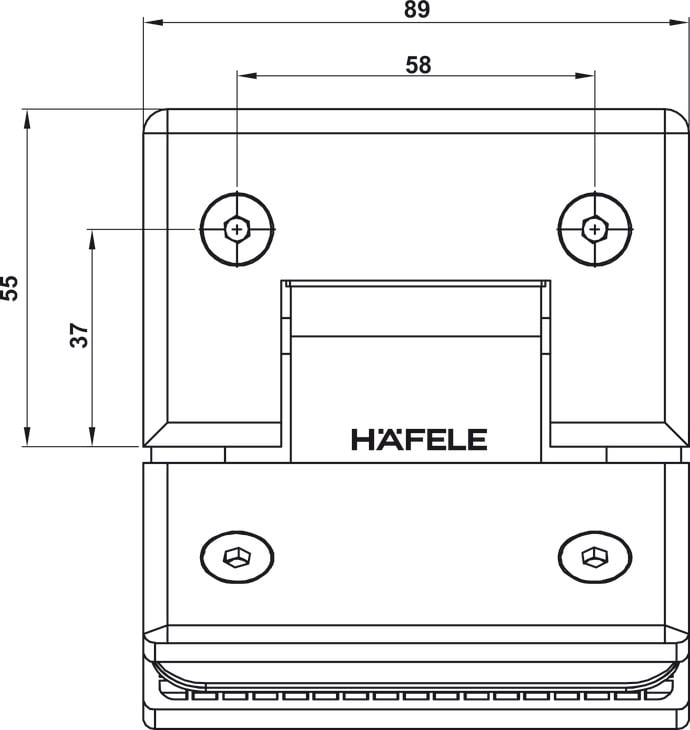 Bản Lề Kính - Kính 135º Hafele 499.05.859