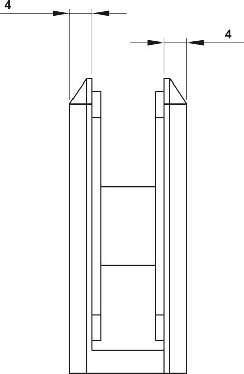 Kẹp Kính - Tường 90º Hafele 499.05.860