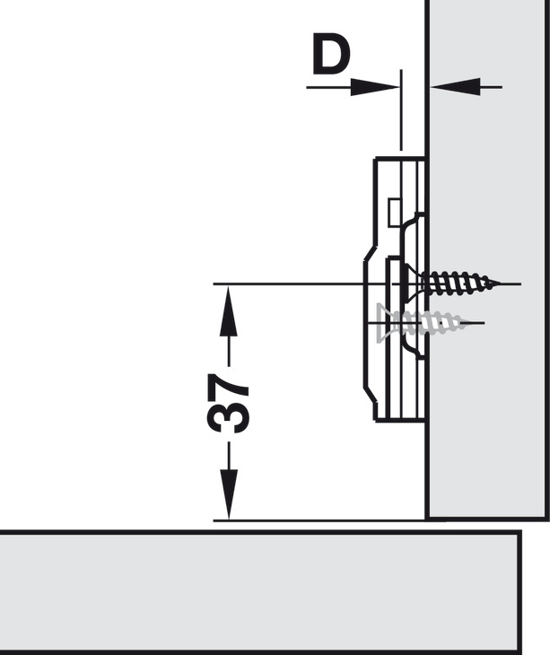 Đế Bản Lề Metalla SM Không Bật Hafele 315.98.670