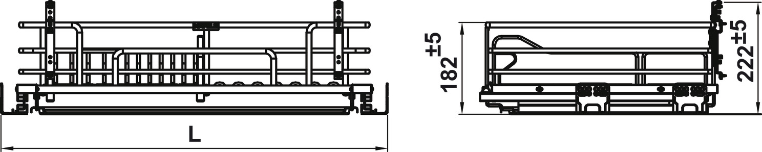 Rổ Bát Đĩa Kason Flex 800mm Hafele 549.04.046