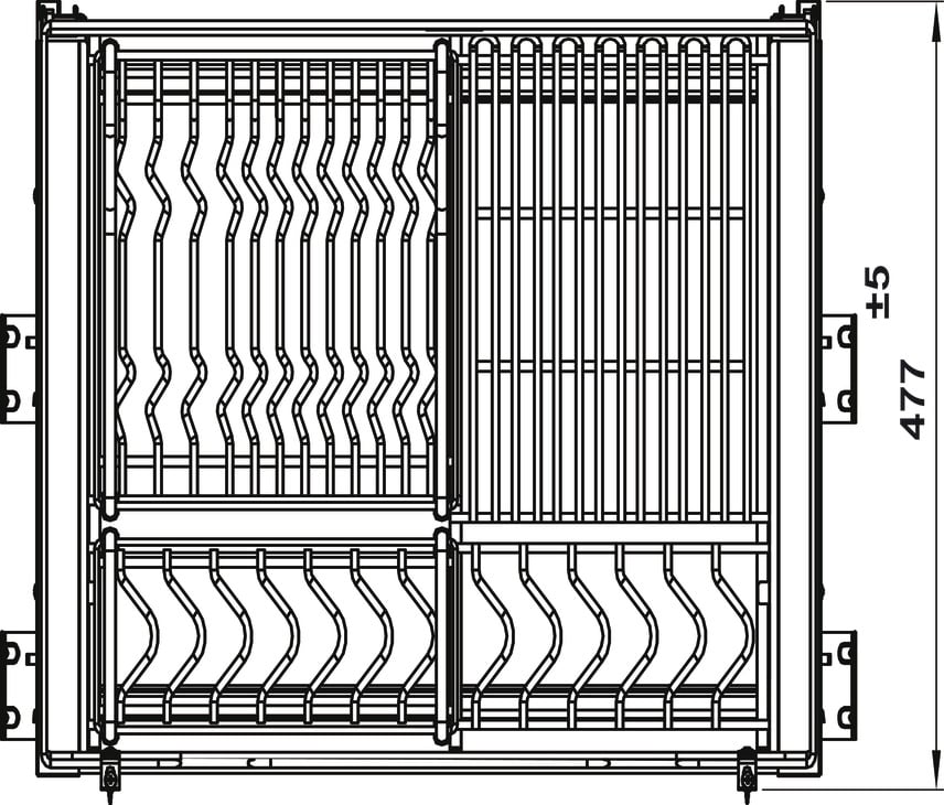 Rổ Bát Đĩa Kason Flex 800mm Hafele 549.04.046