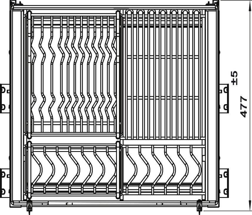 Rổ Bát Đĩa Kason Flex 600mm Hafele 549.04.044
