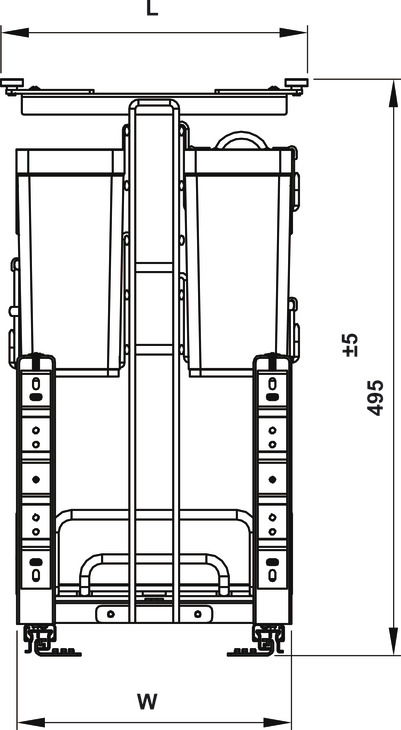 Rổ Gia Vị Dao Thớt Omero Multi 250mm Hafele 547.11.002