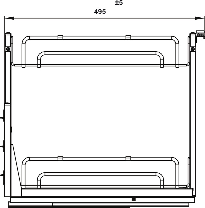 Rổ gia vị Omero SUS304 ovan 350 Hafele 547.10.064