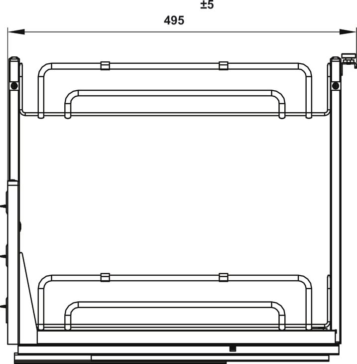 Rổ gia vị Omero SUS304 ovan 450 Hafele 547.10.066