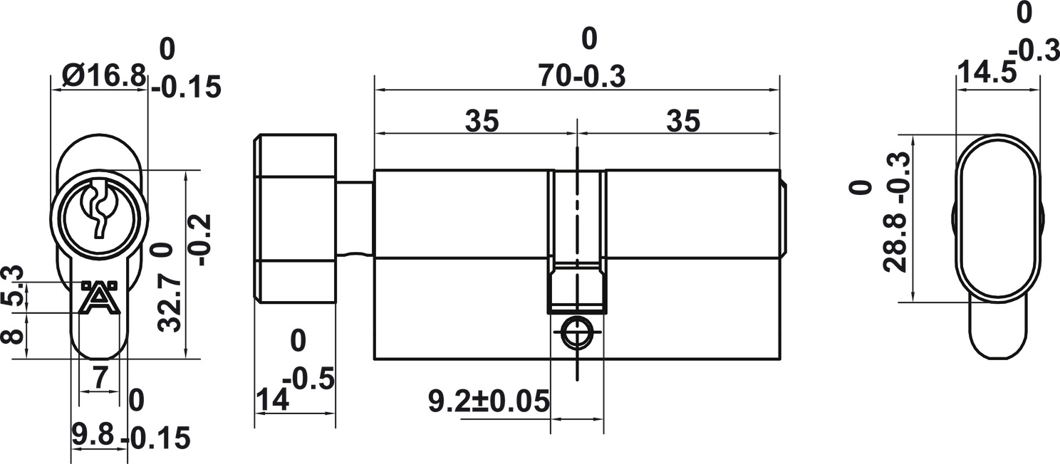 Bộ Khóa Tay Nắm Cửa DIY Set A Hafele 499.63.607
