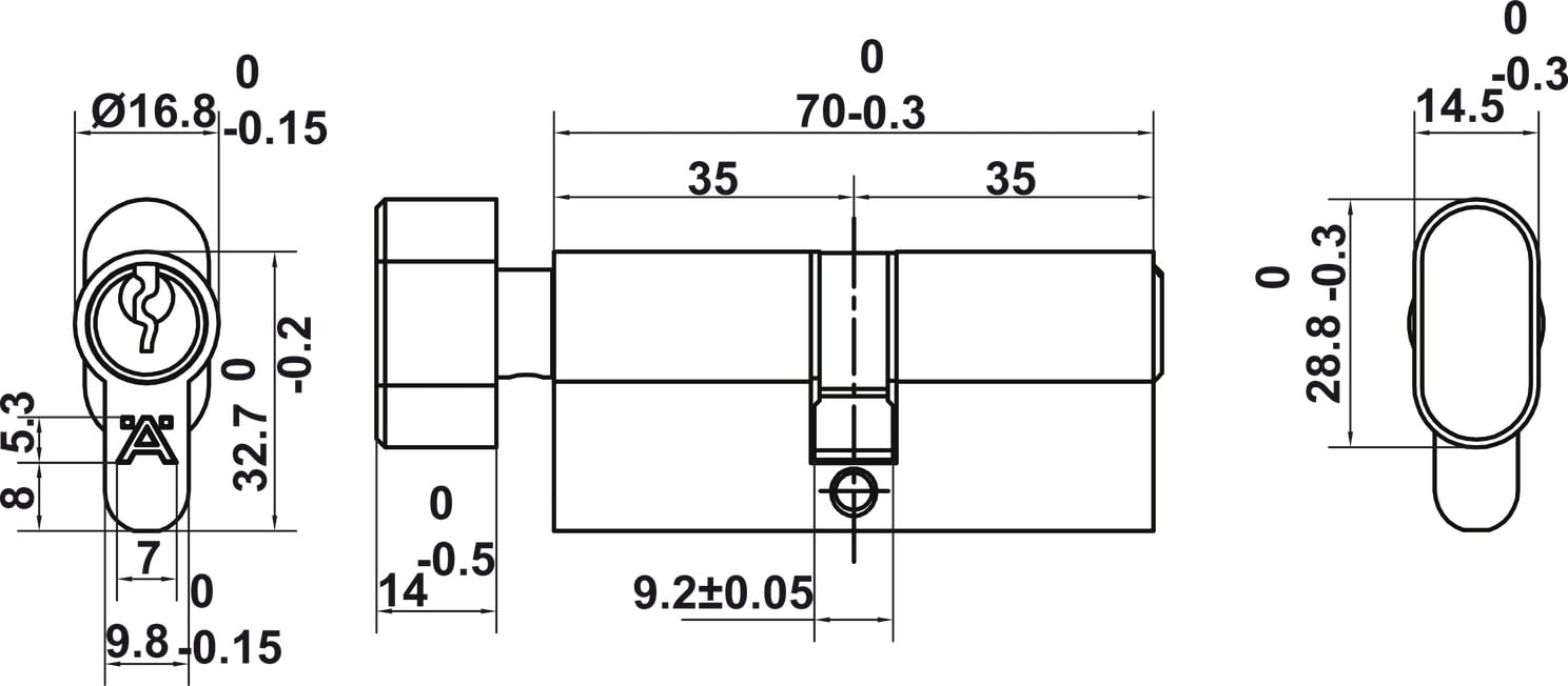 Bộ Khóa Tay Nắm Cửa DIY Set A Hafele 499.63.605