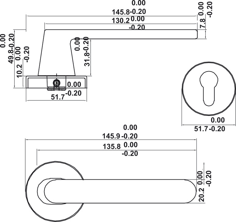 Bộ Khóa Tay Nắm Cửa DIY Set B Hafele 499.63.609