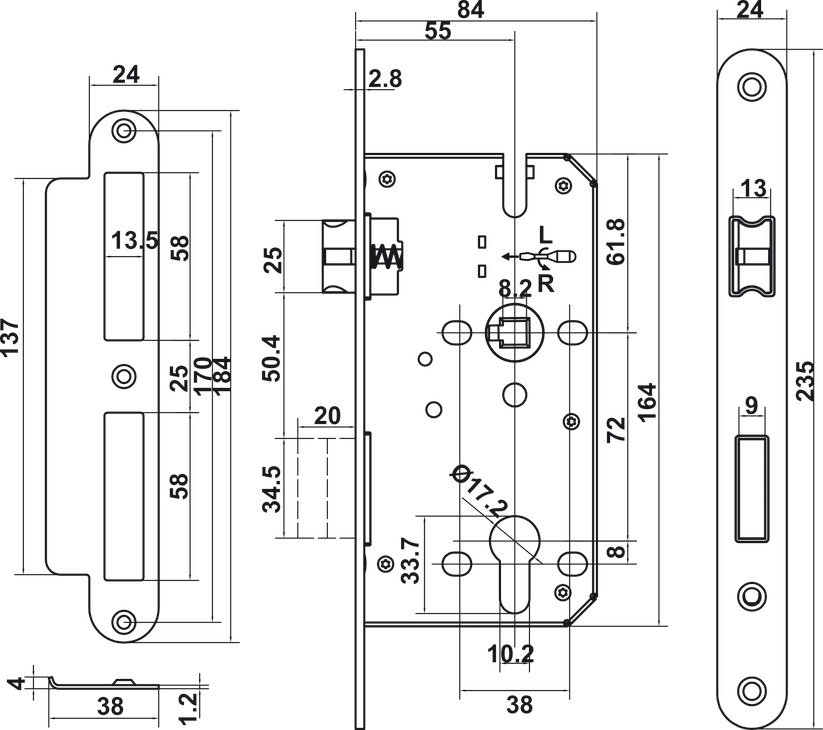 Bộ Khóa Tay Nắm Cửa DIY Set C Hafele 499.63.622