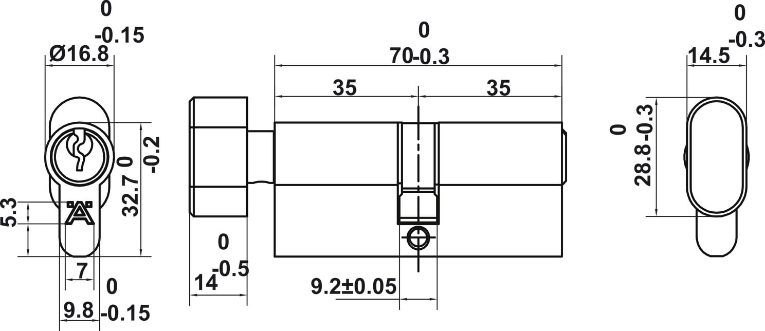Bộ Khóa Tay Nắm Cửa DIY Set C Hafele 499.63.618