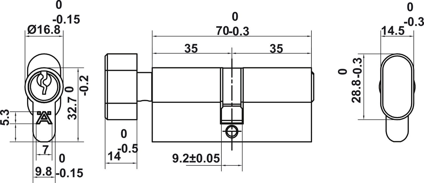 Bộ Khóa Tay Nắm Cửa DIY Set D Hafele 499.63.628