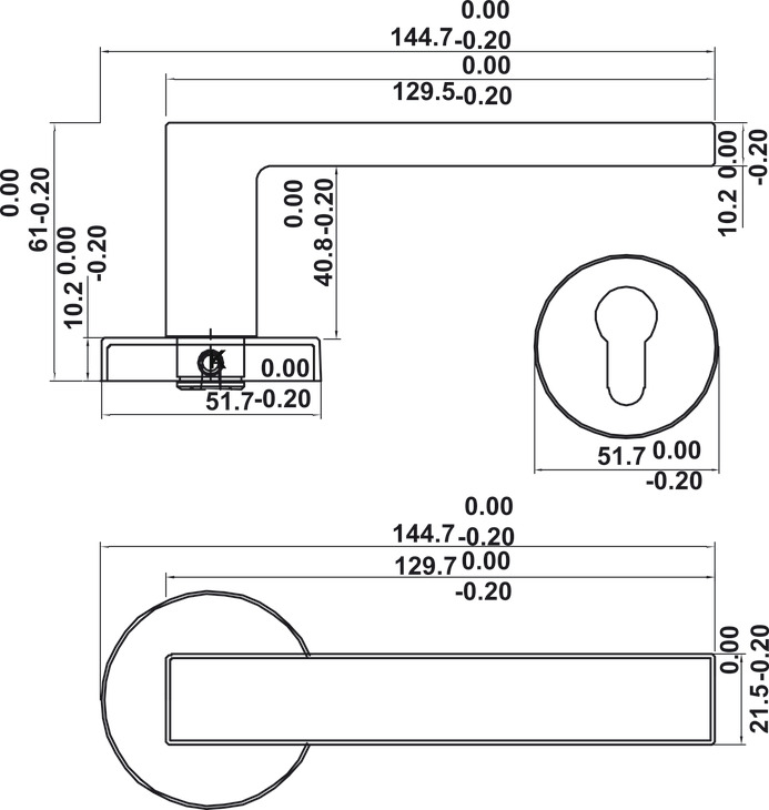 Bộ Khóa Tay Nắm Cửa DIY Set E Hafele 499.63.632
