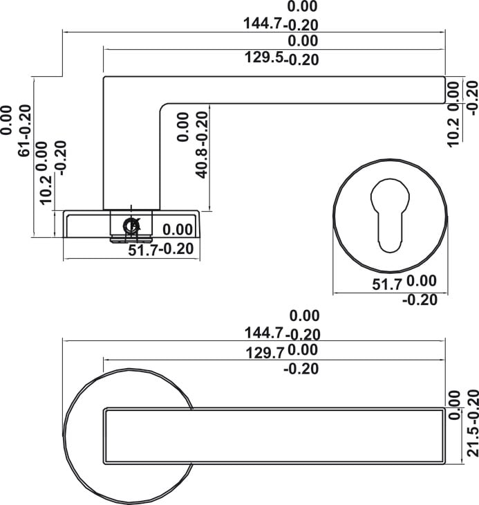 Bộ Khóa Tay Nắm Cửa DIY Set E Hafele 499.63.637