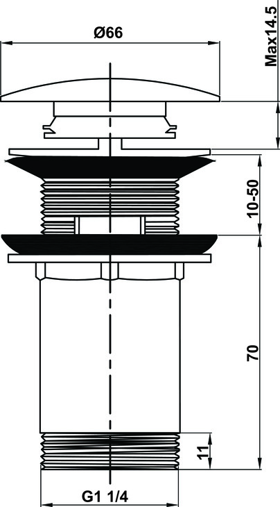Bộ xả nhấn có lỗ thoát tràn BG Hafele 589.15.930