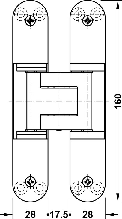 Bản lề âm TE 340 3D, đen Hafele 924.17.137