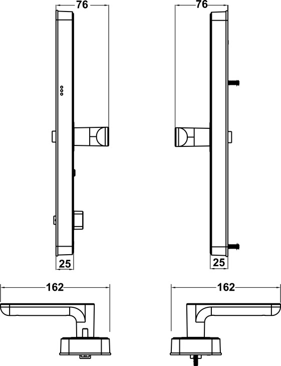 Khóa điện tử Hafele AL2401 màu đen 912.20.693