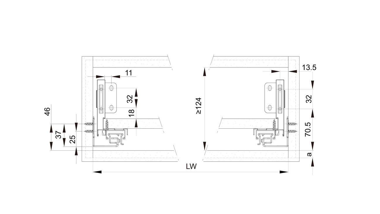 Ray Hộp Âm Alto-S Giảm Chấn H80mm Hafele 552.55.320