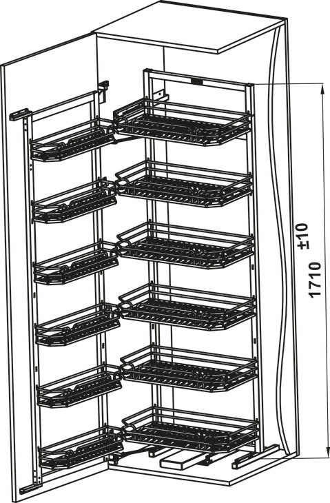 Tủ Đồ Khô Kara Swing 450mm Hafele 595.71.043