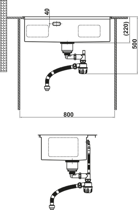 Chậu SUS WS R10 HS25-SSN1S-7650 _đen Hafele 567.24.485