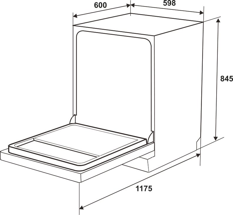 Máy Rửa Chén Độc Lập HDW-F6072B Hafele 535.29.700
