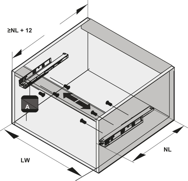 Thanh nhôm đồng bộ 1000 mm Hafele 433.32.996