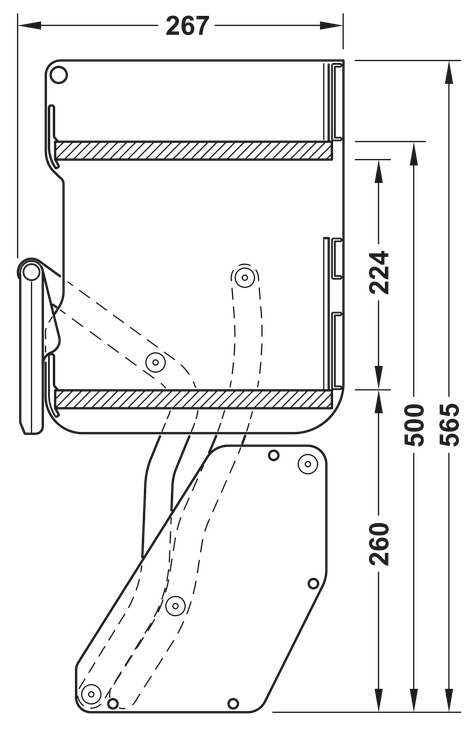 Kệ Nâng Hạ Imove 700mm Hafele 504.68.375