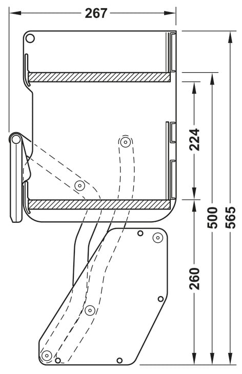 Kệ Nâng Hạ Imove 600mm Hafele 504.68.373