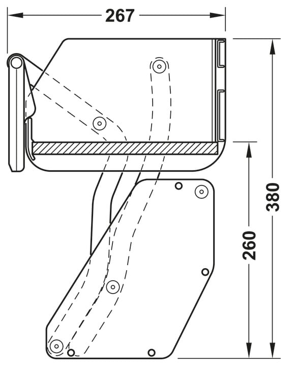 Kệ Nâng Hạ Imove 800mm Hafele 504.68.376