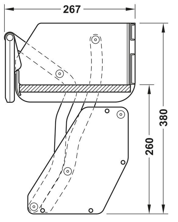 Kệ Nâng Hạ Imove 700mm Hafele 504.68.374