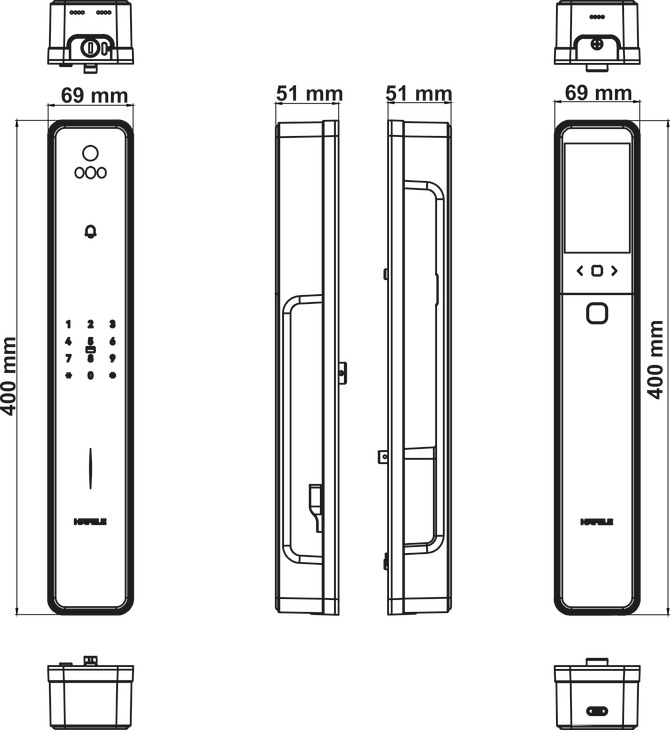 Khóa Điện Tử Infinity-PP2502W Hafele 499.21.223
