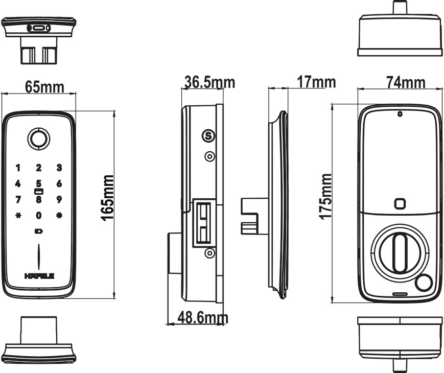 Khóa Điện Tử Nova-MR2501B Hafele 499.21.226