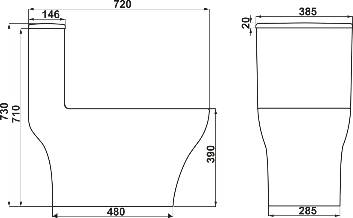 Bồn Cầu 1 Khối Kobe II Hafele 588.79.417
