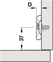 Đế Bản Lề Metalla SM Màu Đen Hafele 315.98.656