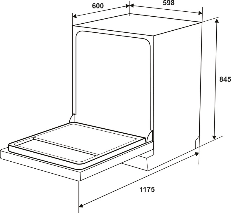 Máy Rửa Chén Độc Lập HDW-F6052G Hafele 535.29.652