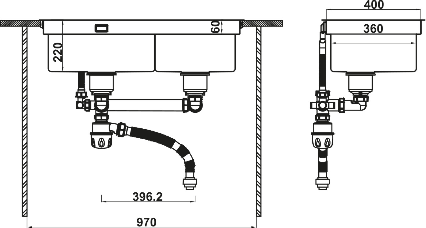 Chậu SUS WS R10 HS25-SSN2S-8744_BRUSH Hafele 567.94.022