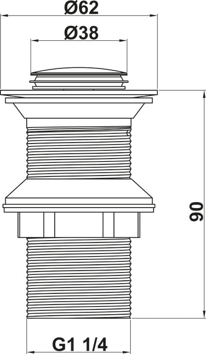 Bộ xả pop-up DIY ko có xả tràn Hafele 495.61.975