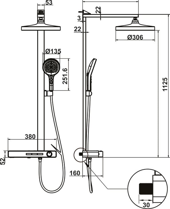 Sen Cây Thermo Hydropower Sense Hafele 589.34.923